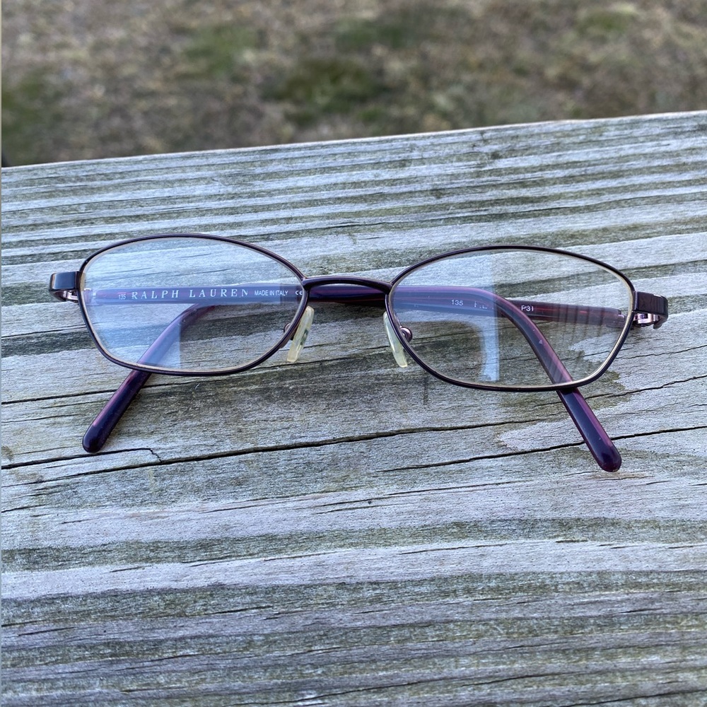 Ralph Lauren glasses frames Red metallic made in Italy